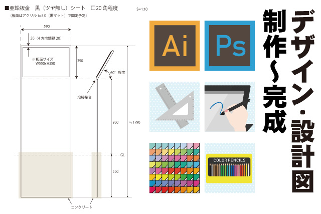 ⑥デザイン・設計図(製作~完成) デザイン設計図